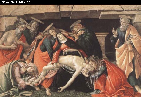 Sandro Botticelli Lament for Christ Dead,with St Jerome,St Paul and St Peter